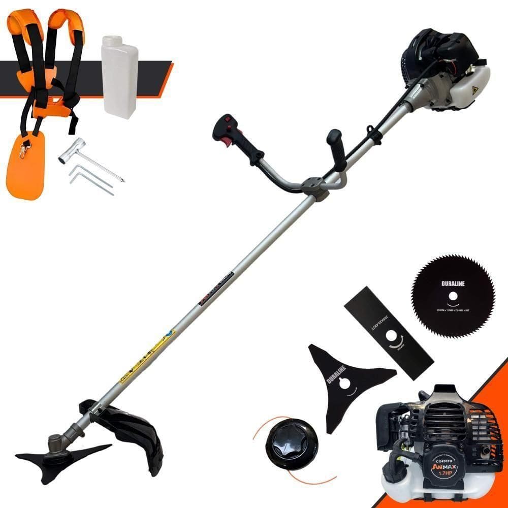 Roçadeira à Gasolina Cg430b Anmax 43cc 1,7hp + Faca 3p 80d