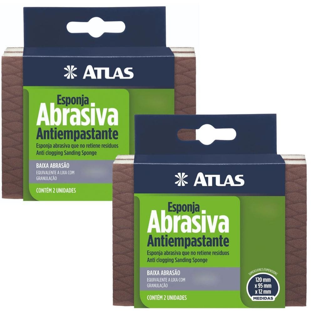 Kit 04 Esponjas Flexíveis Alta Abrasividade Antiempastante