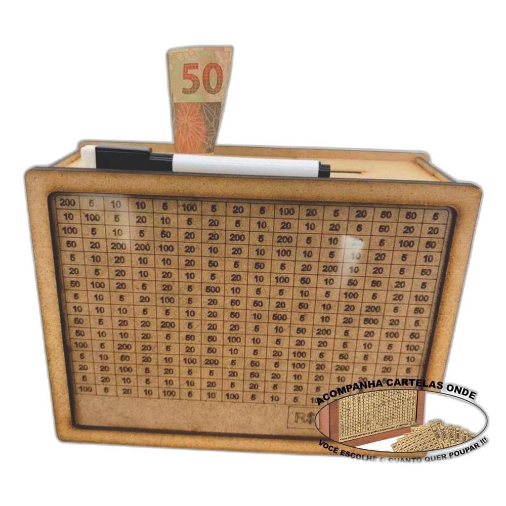 Cofre Guardar Dinheiro Woodbox Japones Kakebo Desafio Nat