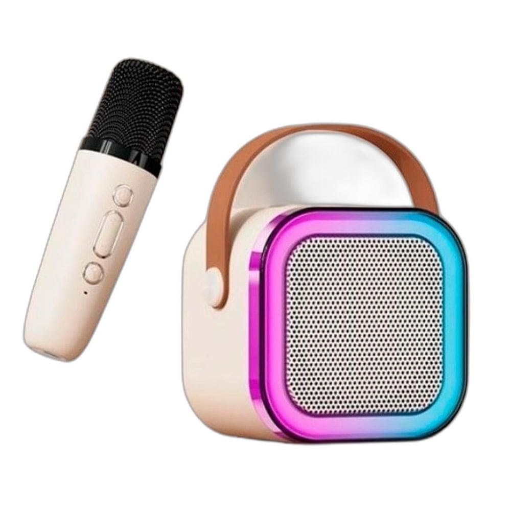 Caixa Som Karaokê Caixinha Infantil Bluetooth Microfone Sem
