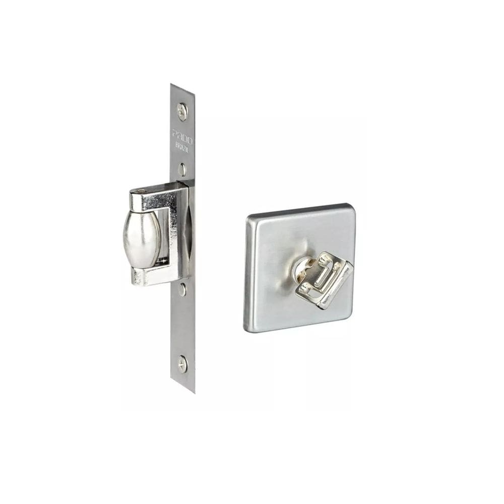 Fechadura Trava Rolete Porta Banheiro Wc Pado Inox Escovada