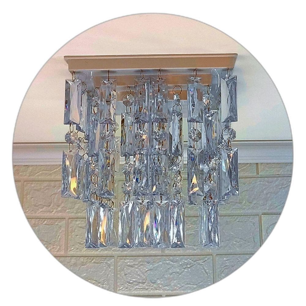 Lustres Sala Estar Luminaria De Teto Cristal Acrilico Paflon