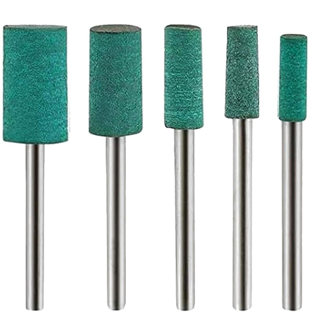 Kit 5 Pontas Montadas Borracha 4 A 10Mm Haste 3Mm Retifica