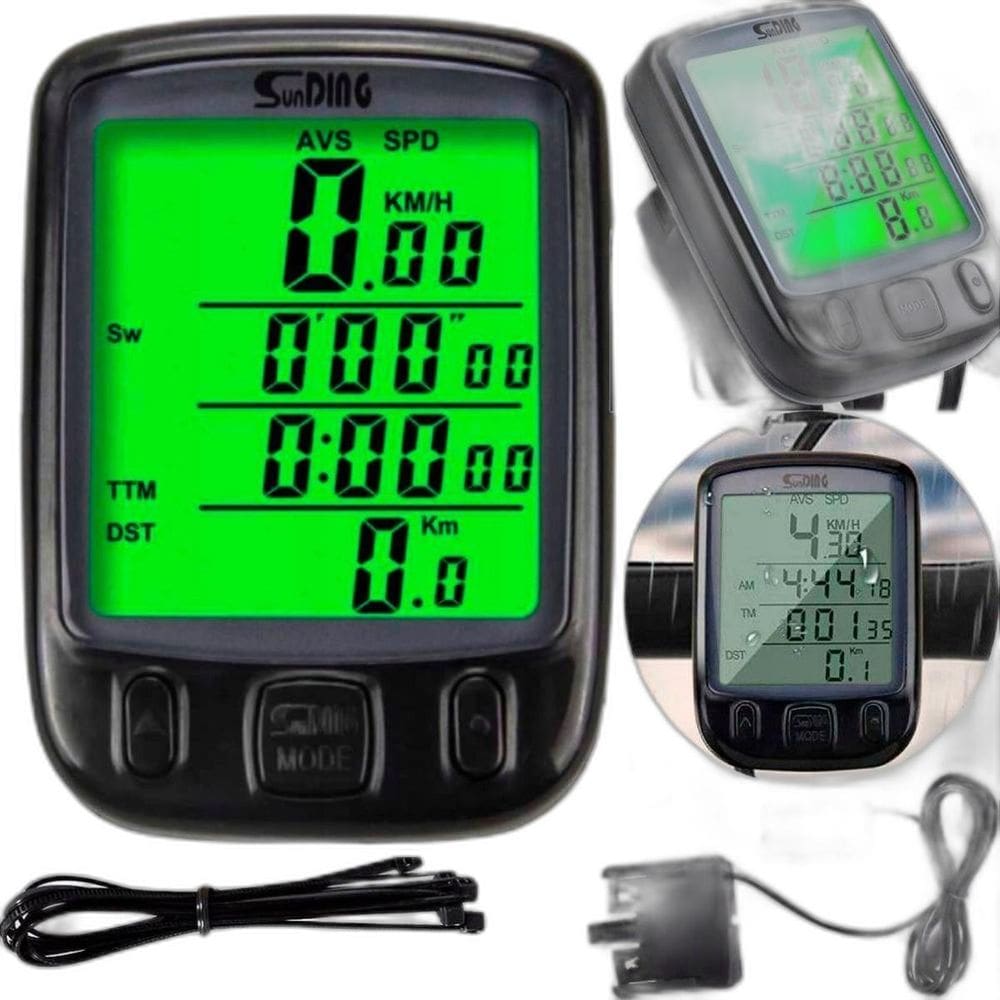 Ciclocomputador De Bicicleta Display Claro E Luz Noturna Led