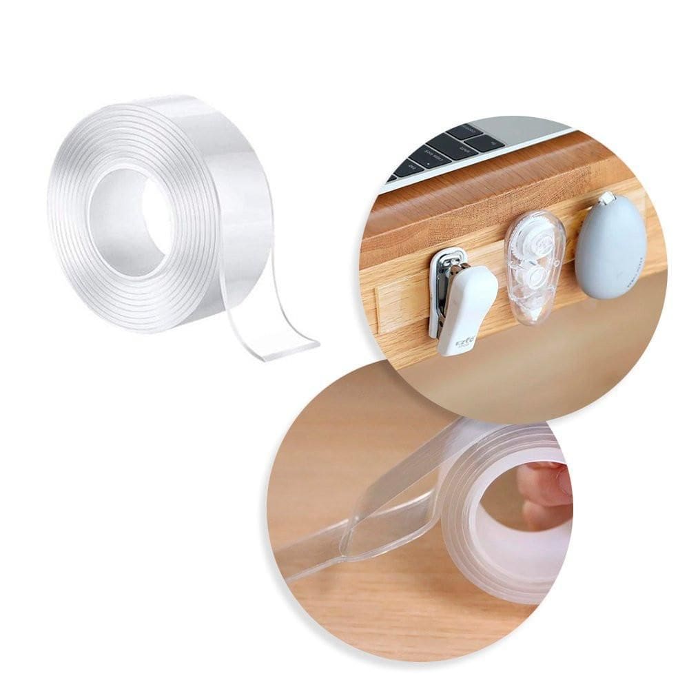 Kit 03 Fita Dupla Face Adesiva Mágica Fixa Lavável 5 Metros