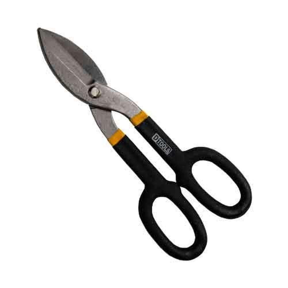 Tesoura Funileiro 10`` Em Aço Cromo Vanádio Com Cabo Emborrachado - Dtools