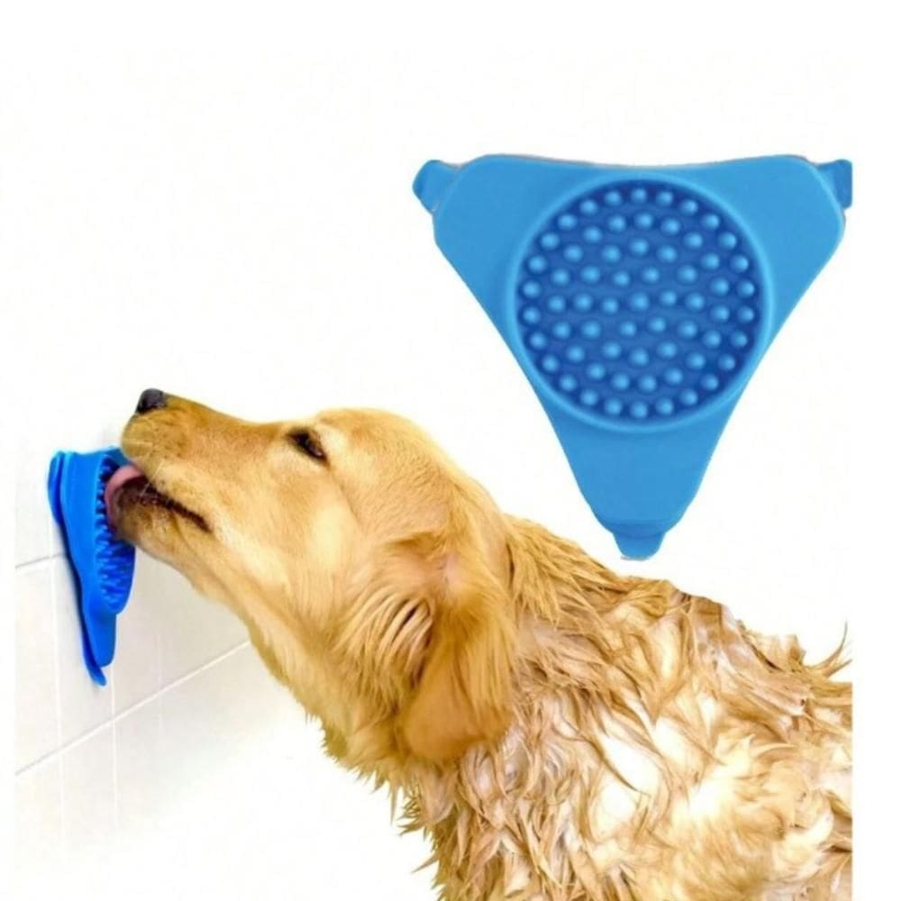 Tapete de Lamber Alimentação Lenta Antiderrapante Banho Cão
