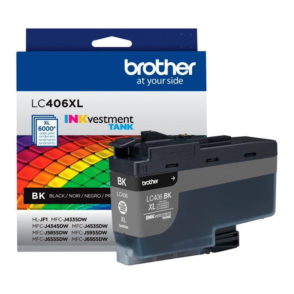 Cartucho Brother LC406 Preto - LC406XLBKS - 6000 Páginas