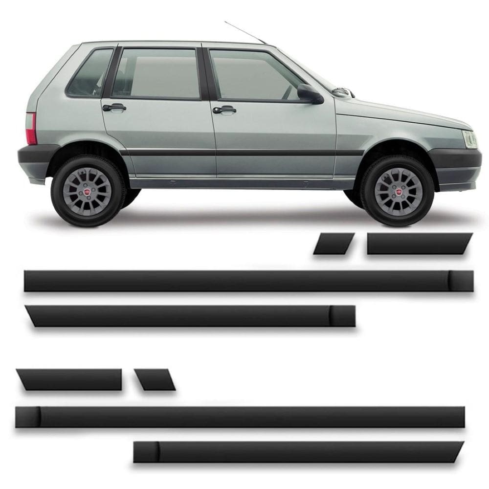 Kit Friso 8 Peças Lateral Uno 2005 Até 2010 4 Portas
