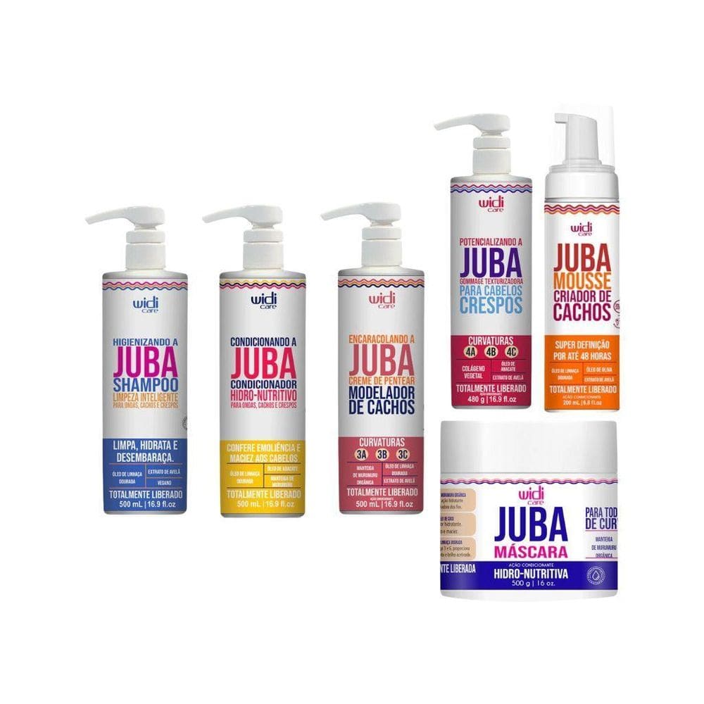 Kit Widi Care Juba Cond+Sh+Cr Pent Enc+Gommage+Masc+Mousse