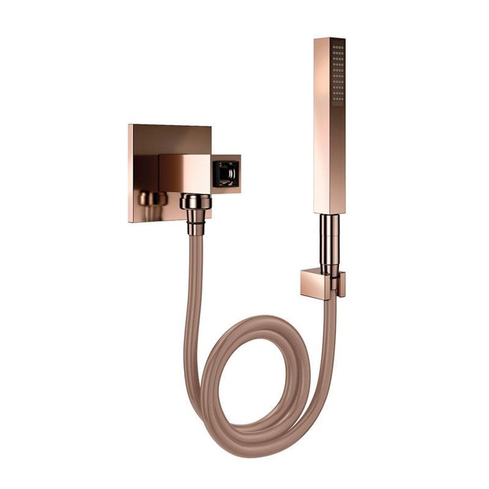 Ducha Manual Com Desviador Docol Square 604230 Cobre Polido