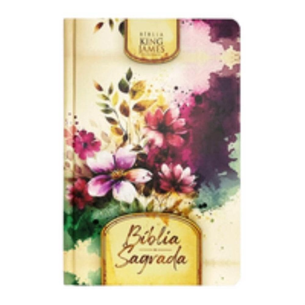 Bíblia slim KJA - flores e folhas