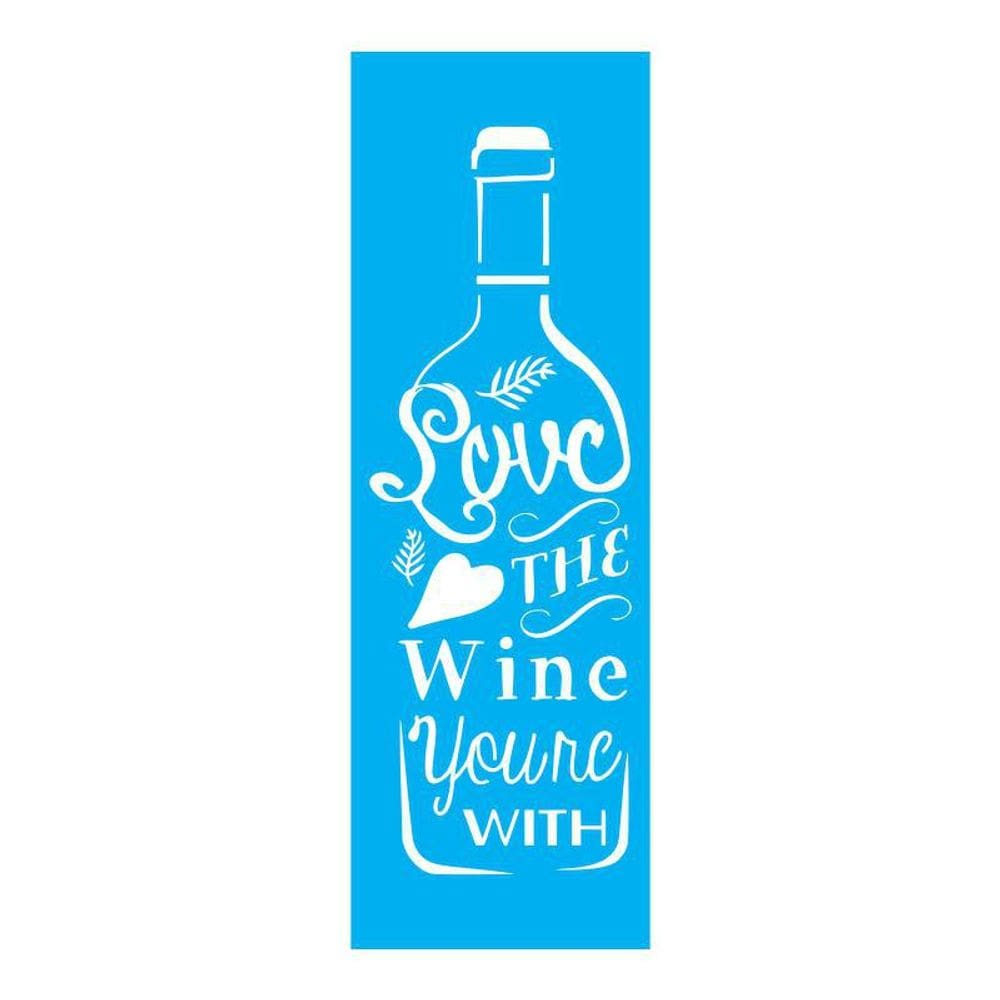 Stencil Tamako Love The Wine - 10X30Cm - Ref 7655