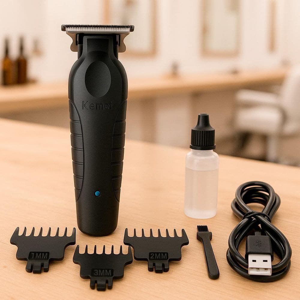 Maquininha Eléctrica Kemei Para Corte E Barba