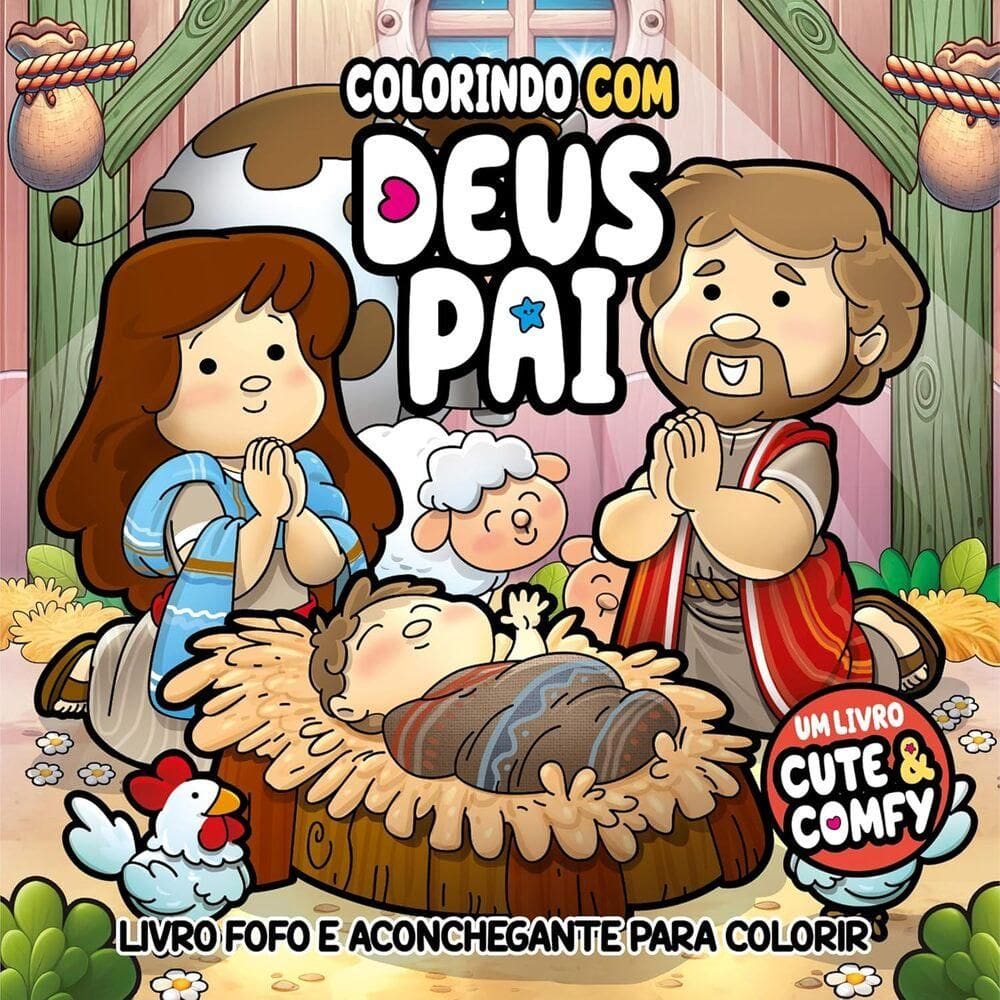 Colorindo Com Deus Pai - Um Livro Cute E Comfy - Livro De Colorir Adulto