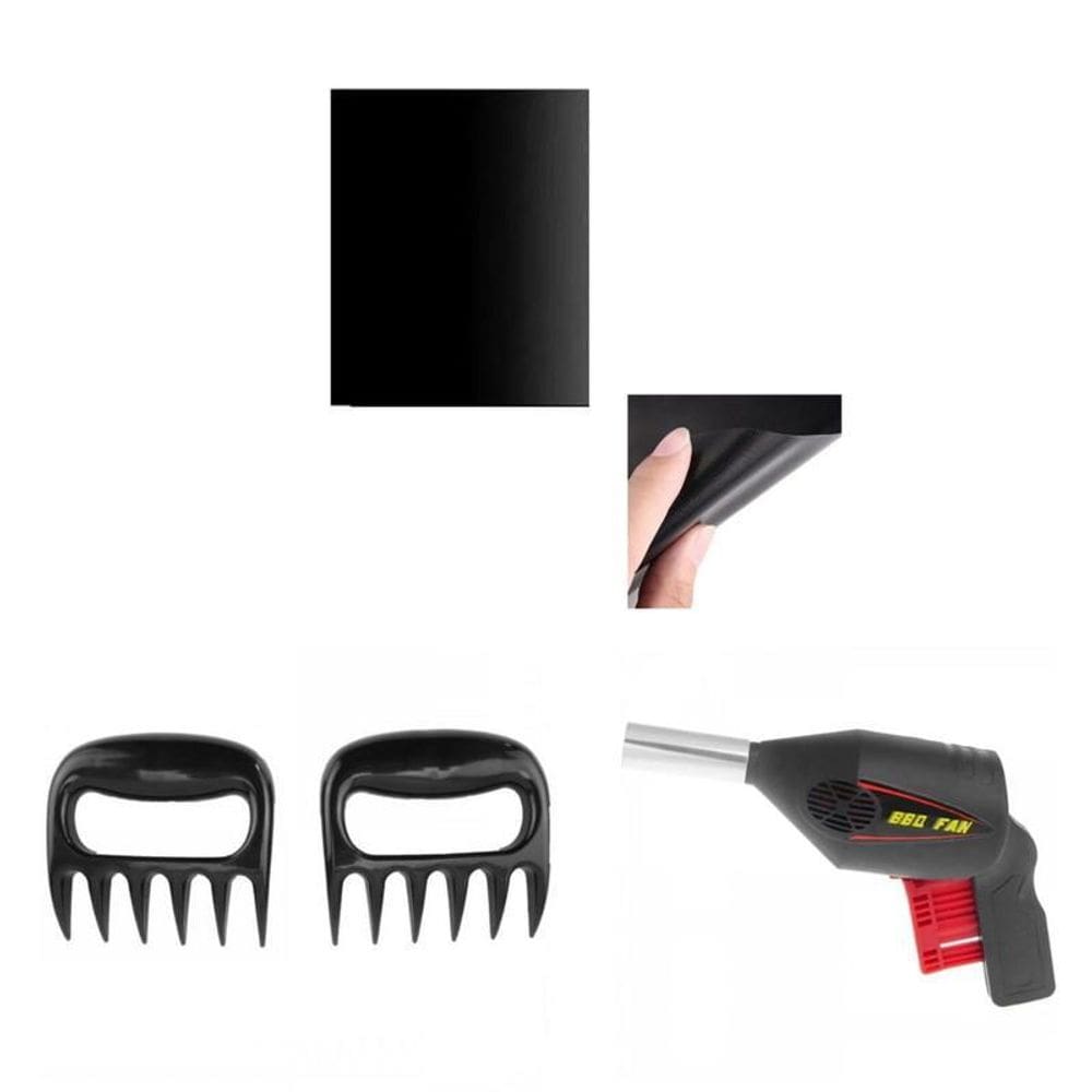 Kit Chef Churrasco Manta Térmica + Assoprador + Garra Urso