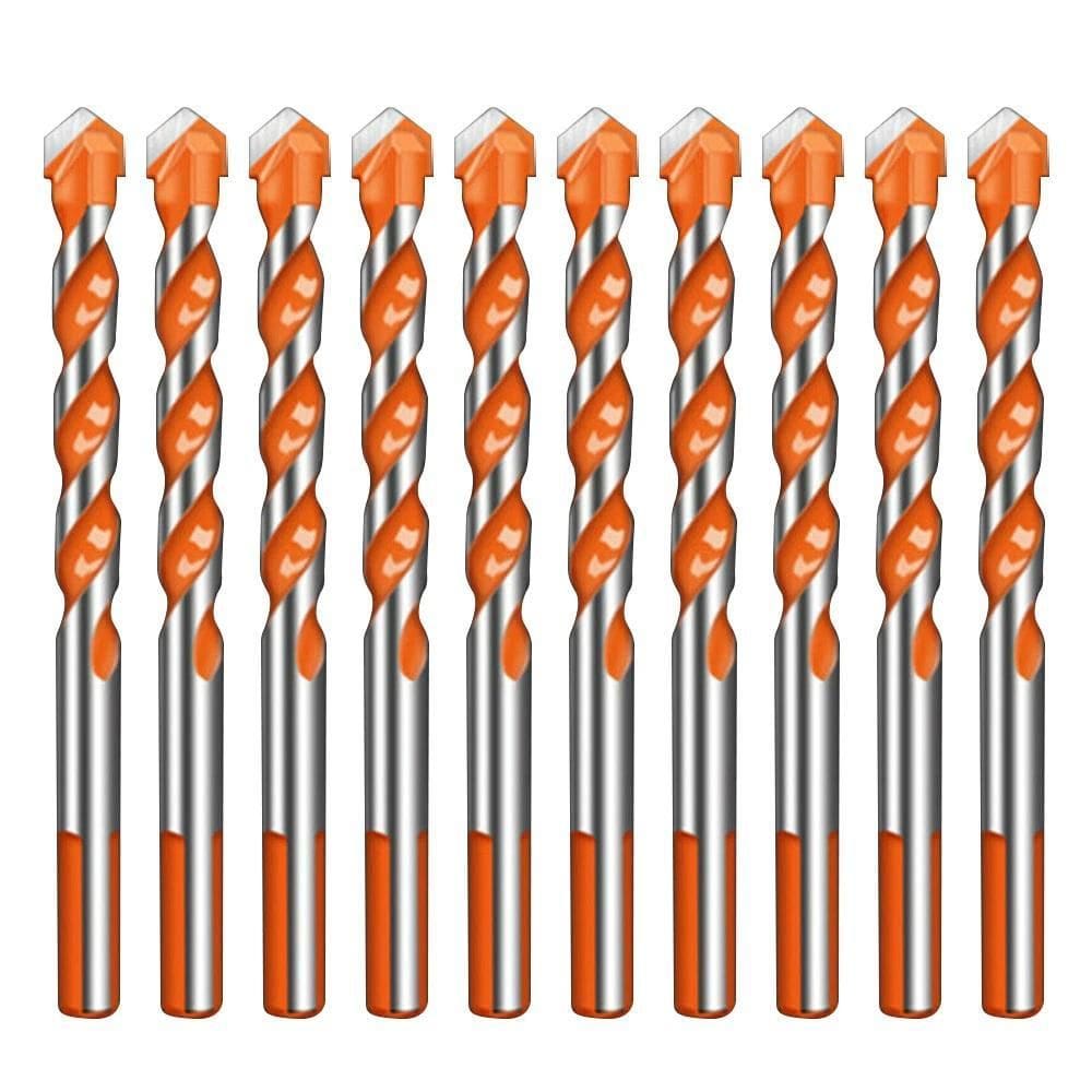 Kit 10 Broca De Torção Triangular Multifuncional 6Mm Pronta