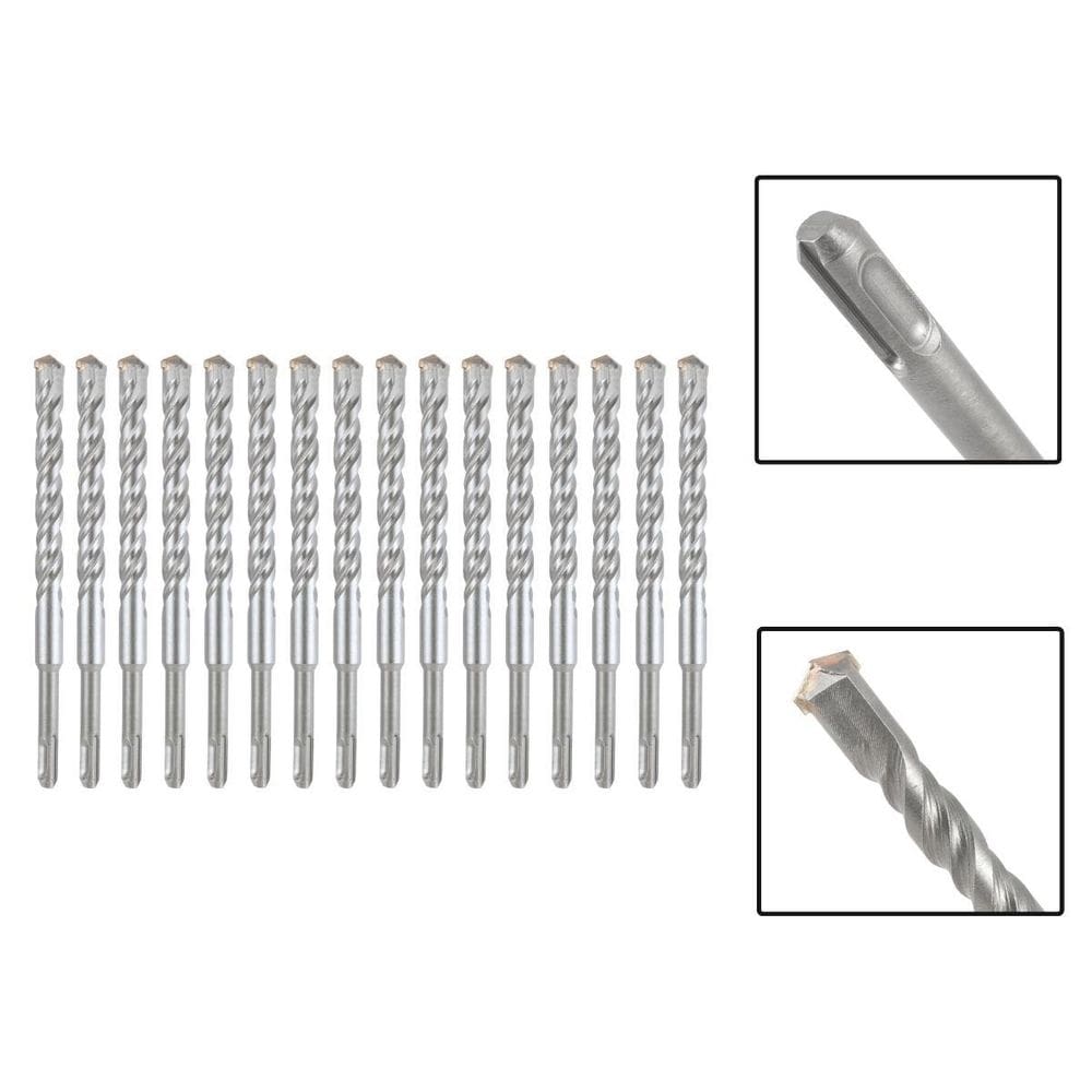 Jogo 16 Brocas Sds Plus 16X400 Mm Aço Carbono Tungstênio