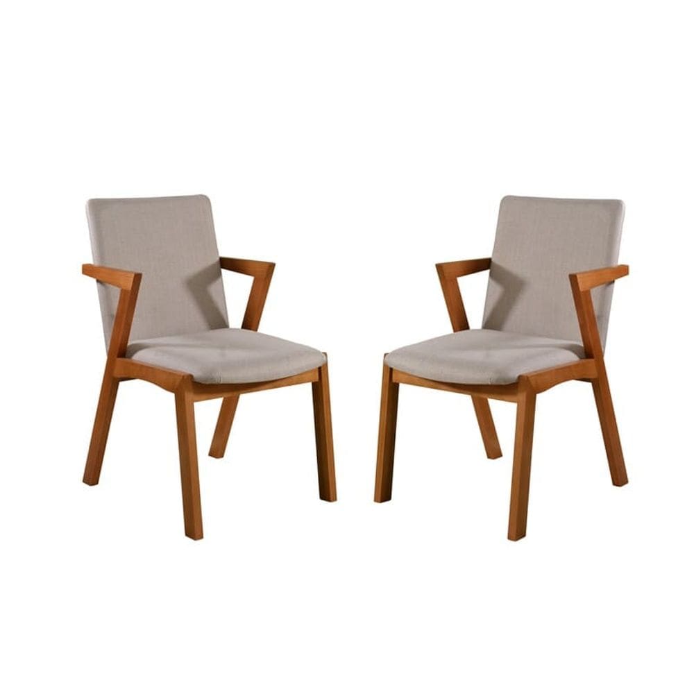 Cadeiras Madeira Maciça com Braço - Tulipa - Harmonia Salas