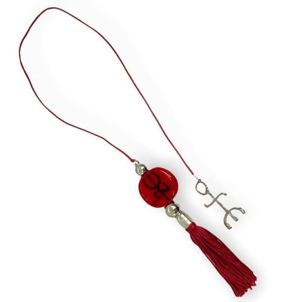 Protetor Ambiente Pomba Gira 46 Cm Tridente Vermelho Murano