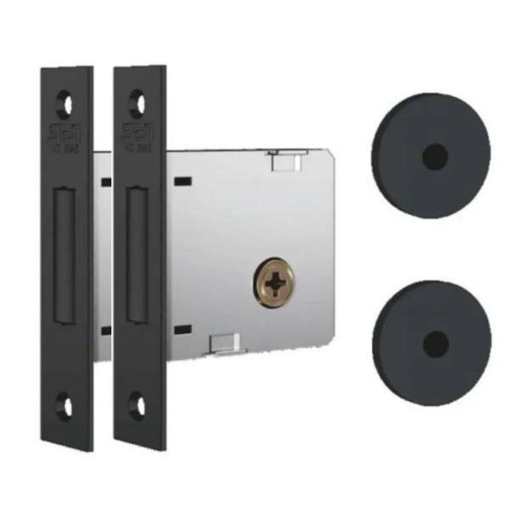 Fechadura Trava Auxiliar Stam 1004 Par Tetra Preto