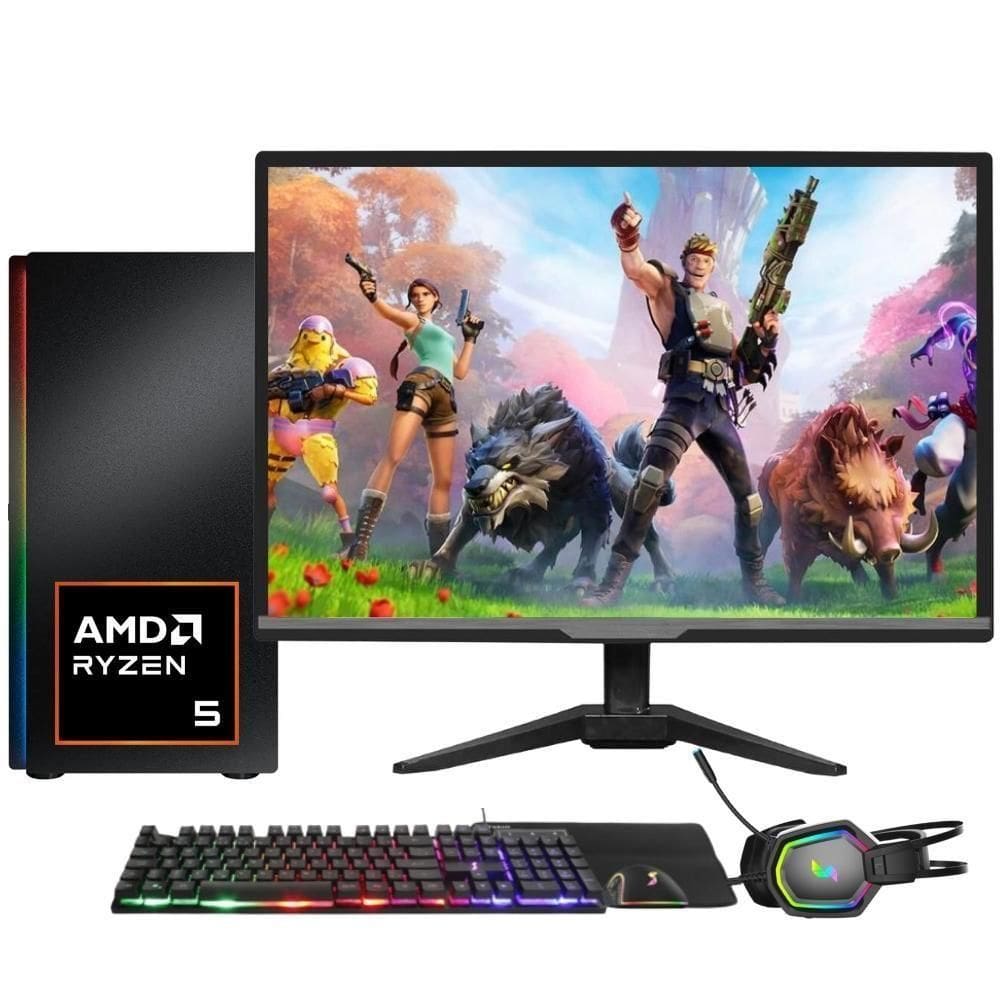 Gamer Skill RGB AMD Ryzen 5 Gráficos Radeon Vega 7 Monitor LED 20 Kit Gamer 16GB DDR4 3200mhz SSD 512GB SGX-0056A