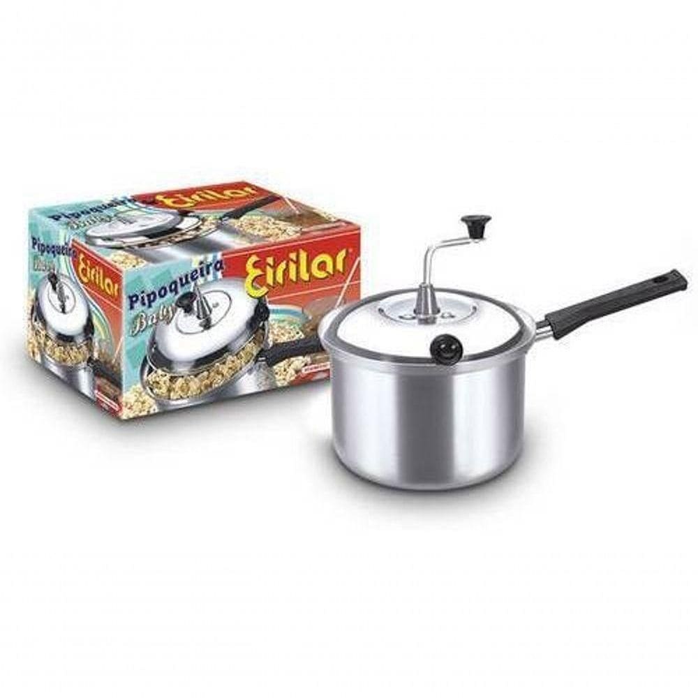 Pipoqueira Baby 2,7 Lts - Aluminio Polido 18 Cm