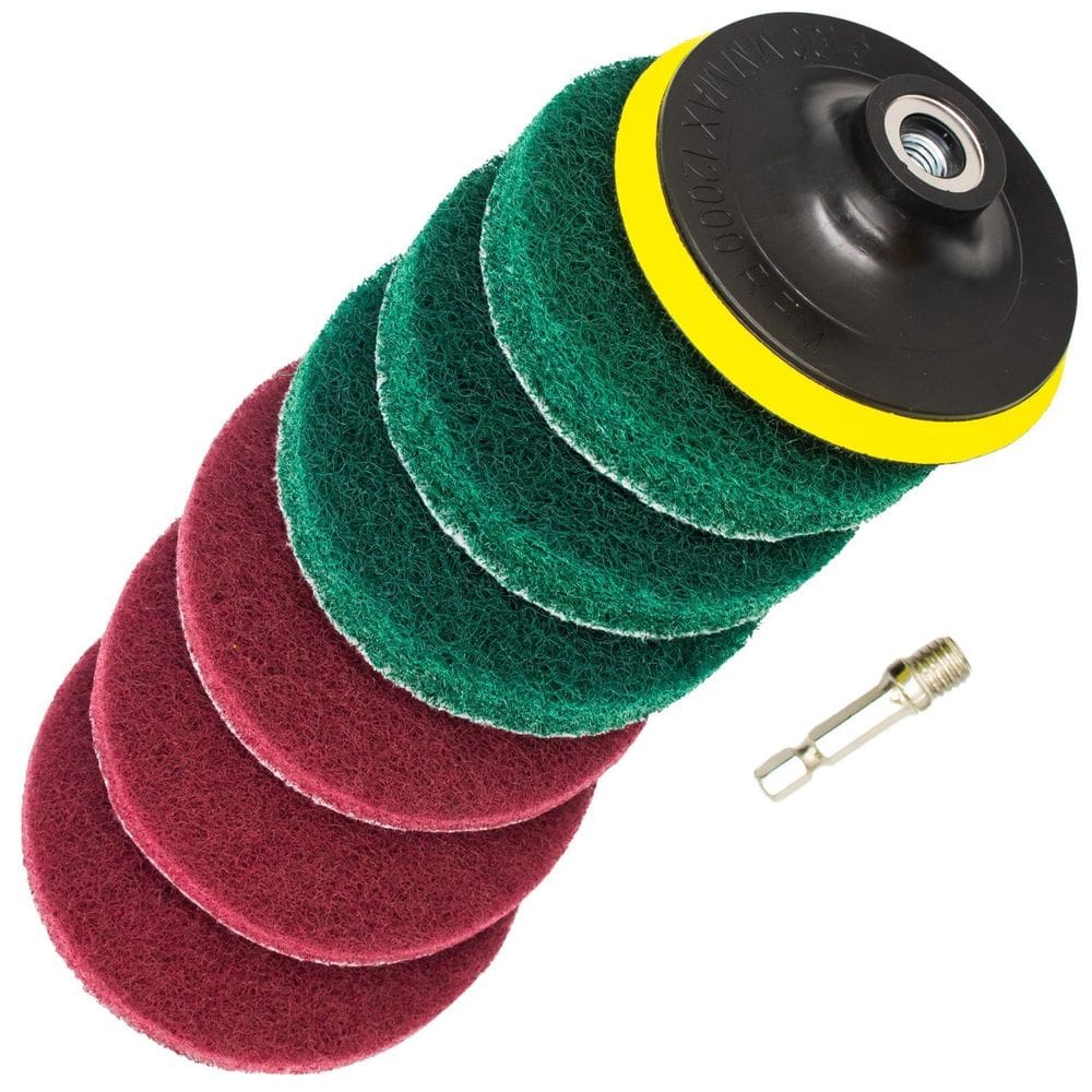 Kit 6 Esponjas Abrasiva Para Furadeira E Parafusadeira 10 Cm