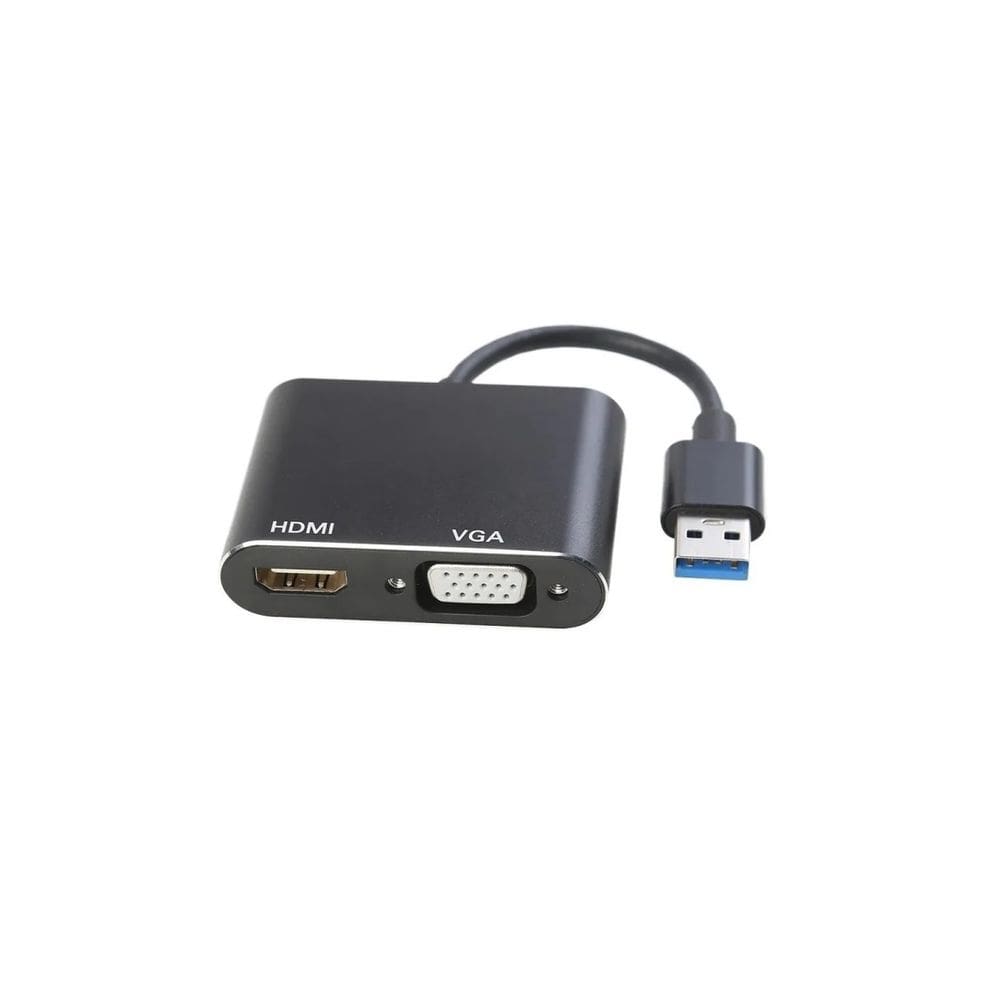 Adaptador USB 3.0 Para HDMI Ou VGA Compatível com Windows 7 8 10