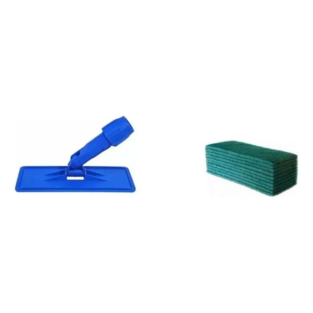 Suporte Lt Limpa Tudo Azulejo Parede Com 10 Fibras Verdes