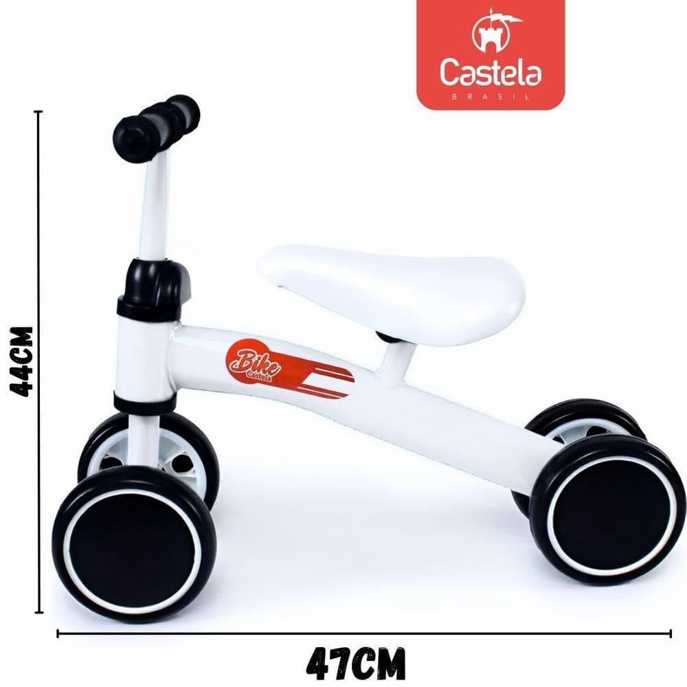 Bicicleta De Equilíbrio Infantil Até 20Kg Branco - Castela