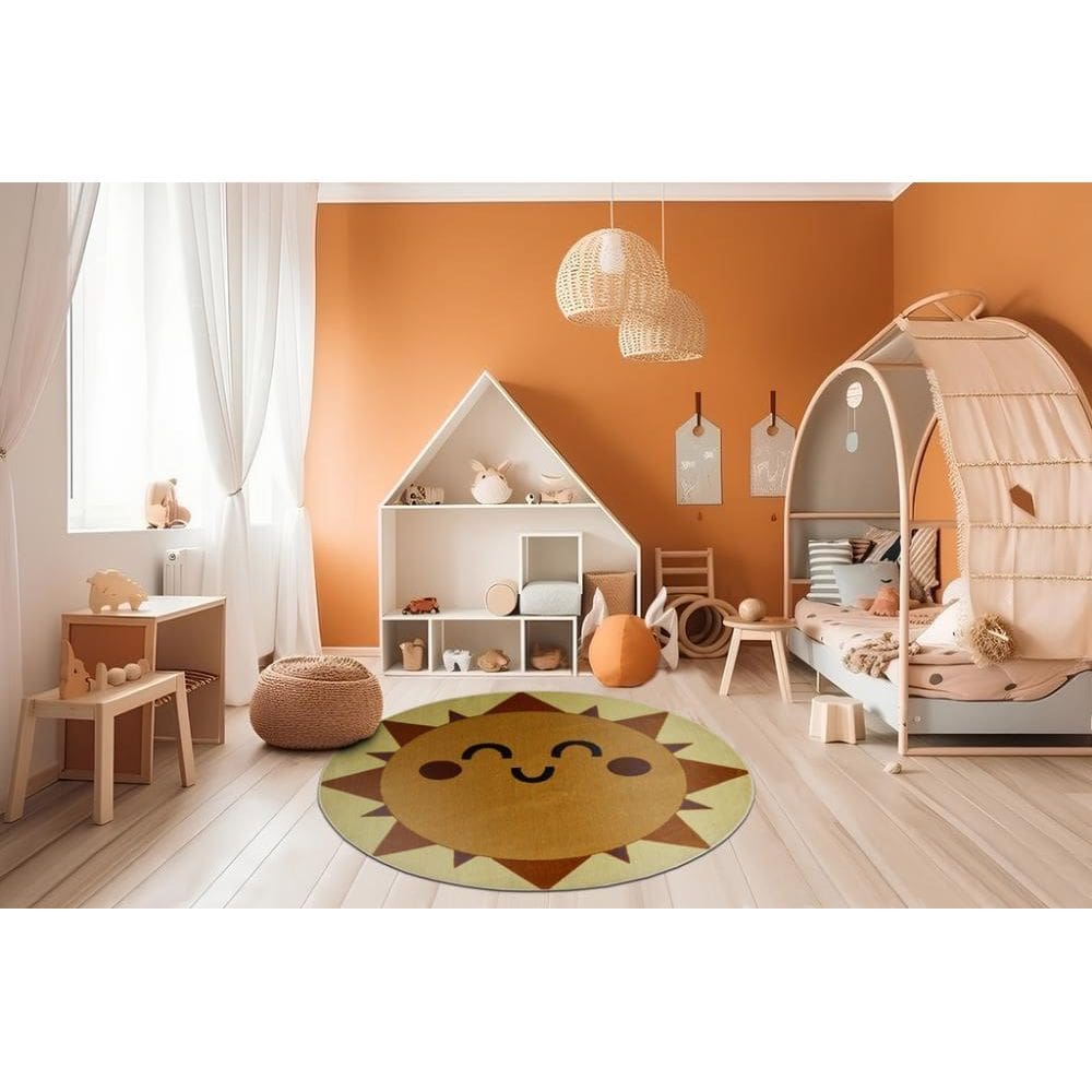 Tapete Redondo Kids Madagascar Sol 125Cm