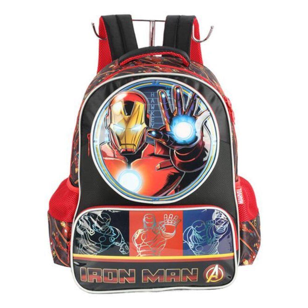Mochila Infantil Vingadores Avengers Homem De Ferro Com Led