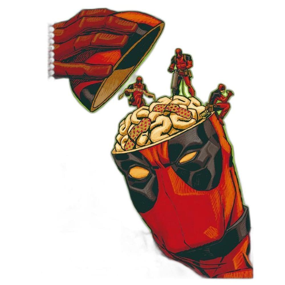 Caderno Elastico Deadpool Amarelo Pis 16.02 Cofins 73.78 N/C