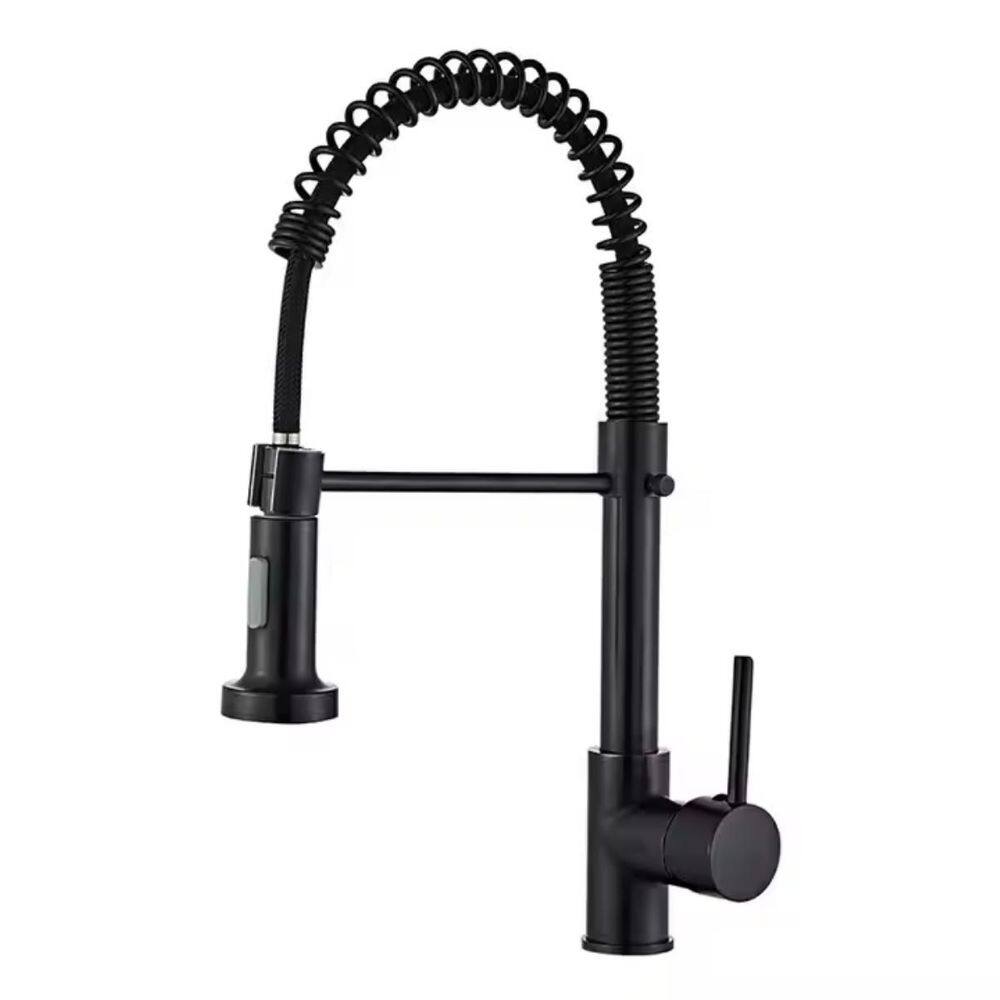 Torneira Extensível Com Mola Aço Inox Preta