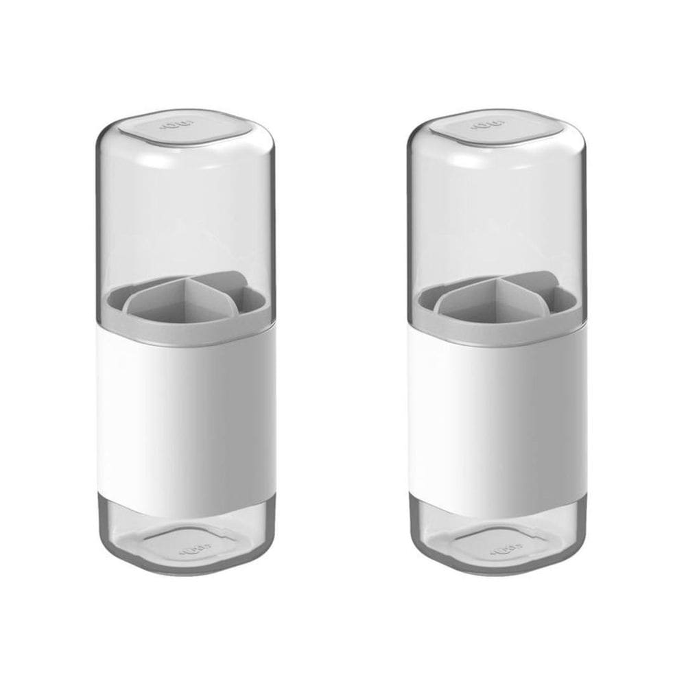 Kit Porta Escovas 2 Peças Dual Ou Banheiro Lavabo - Branco