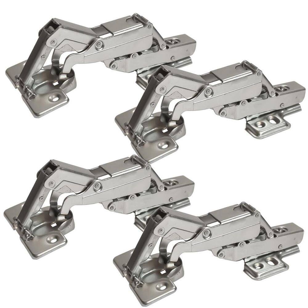 Kit 4 Dobradiças Reta 165 Graus Caneco 35Mm Com Amortecedor