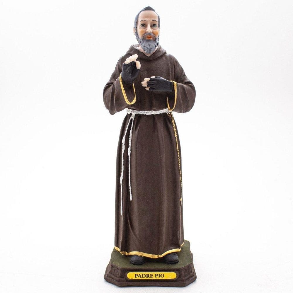 Imagem São Padre Pio Resina 20 Cm