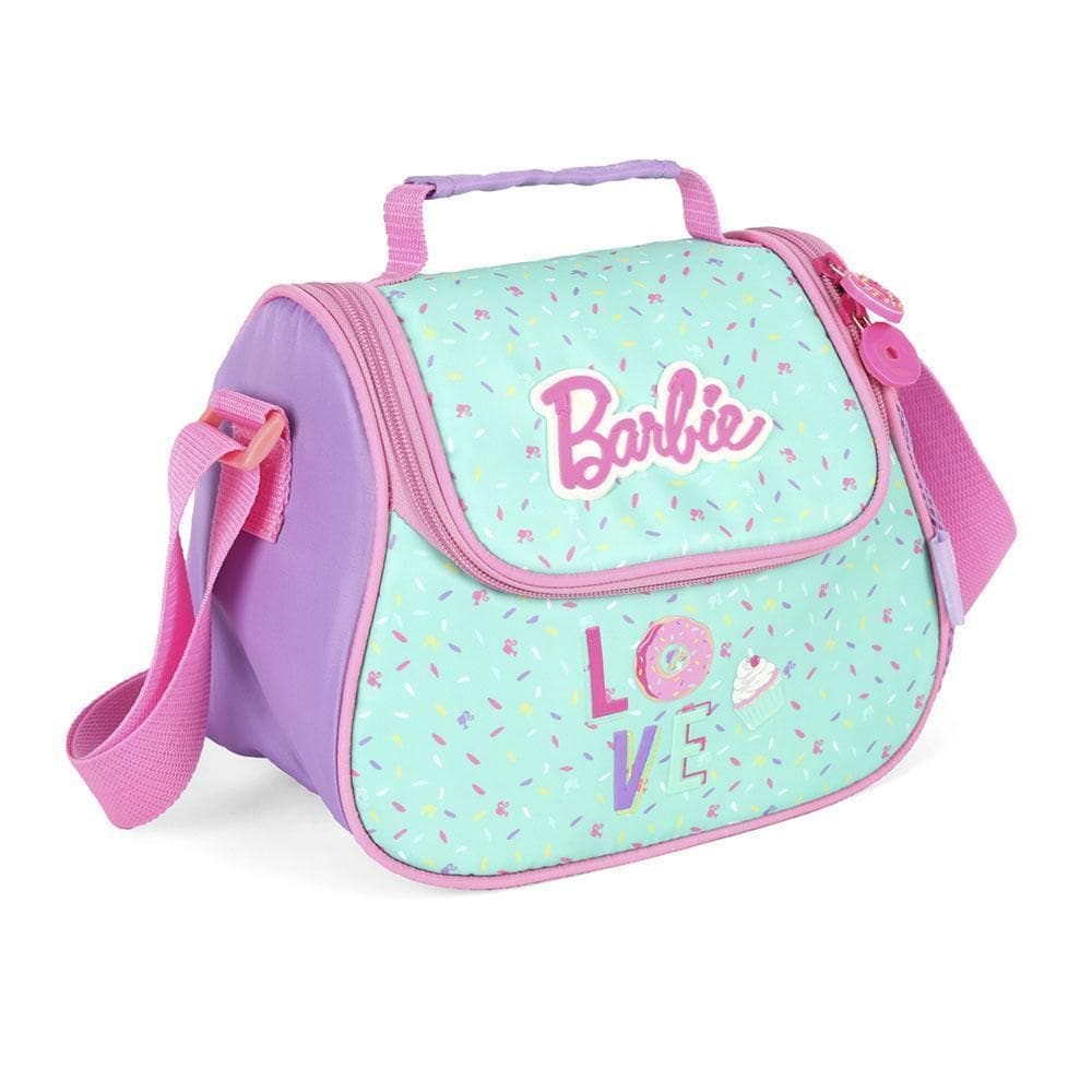 Lancheira Térmica Escolar Barbie Love Turquesa Luxcel