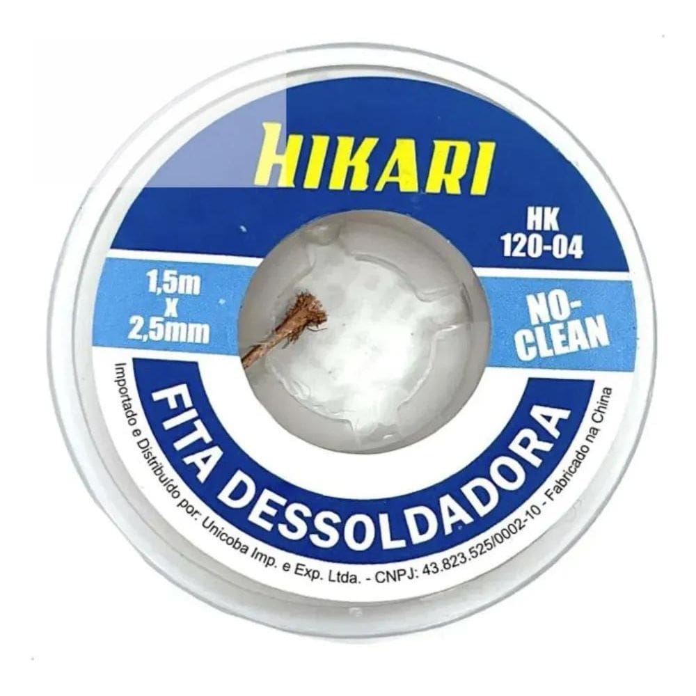 Fita Malha Dessolda Hk120 Hikari - 2.0 / 2.5 / 3.0 Mm Soldar