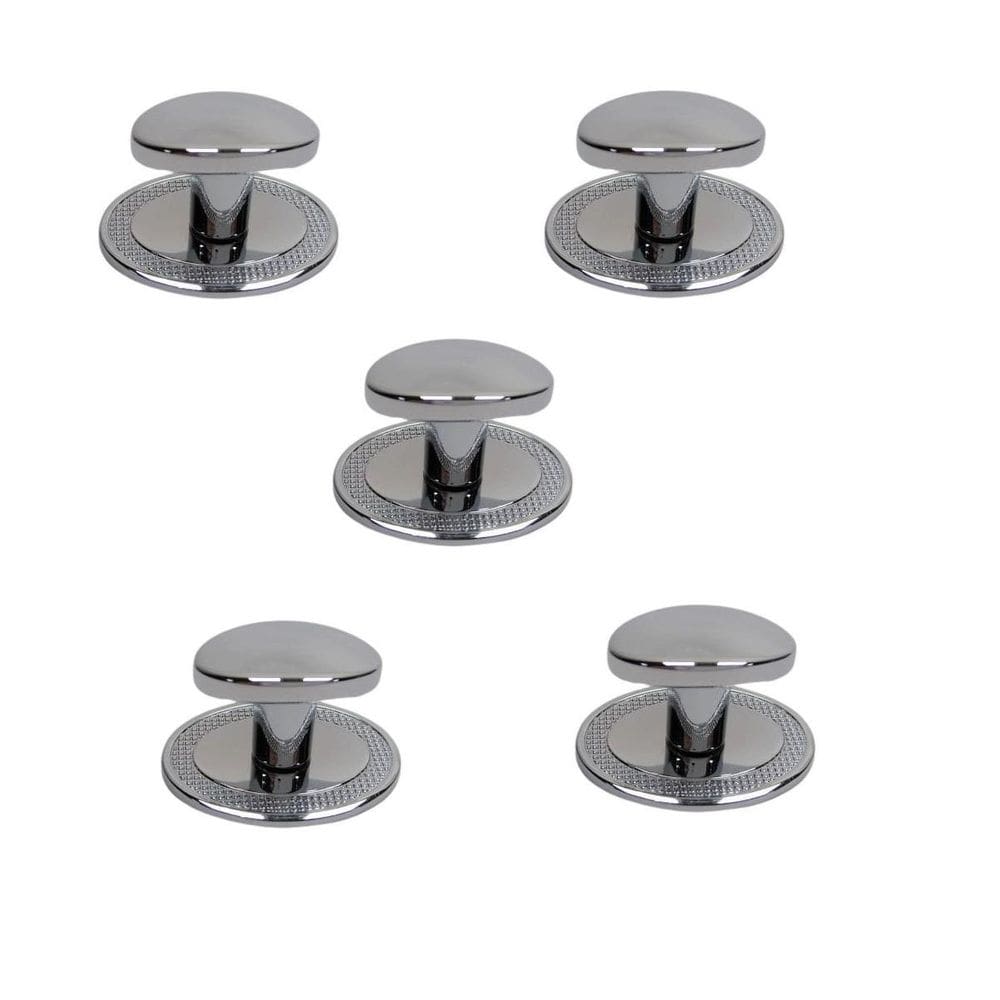 Kit 5 Puxador Beetle Com Base Granada Zen Cromado