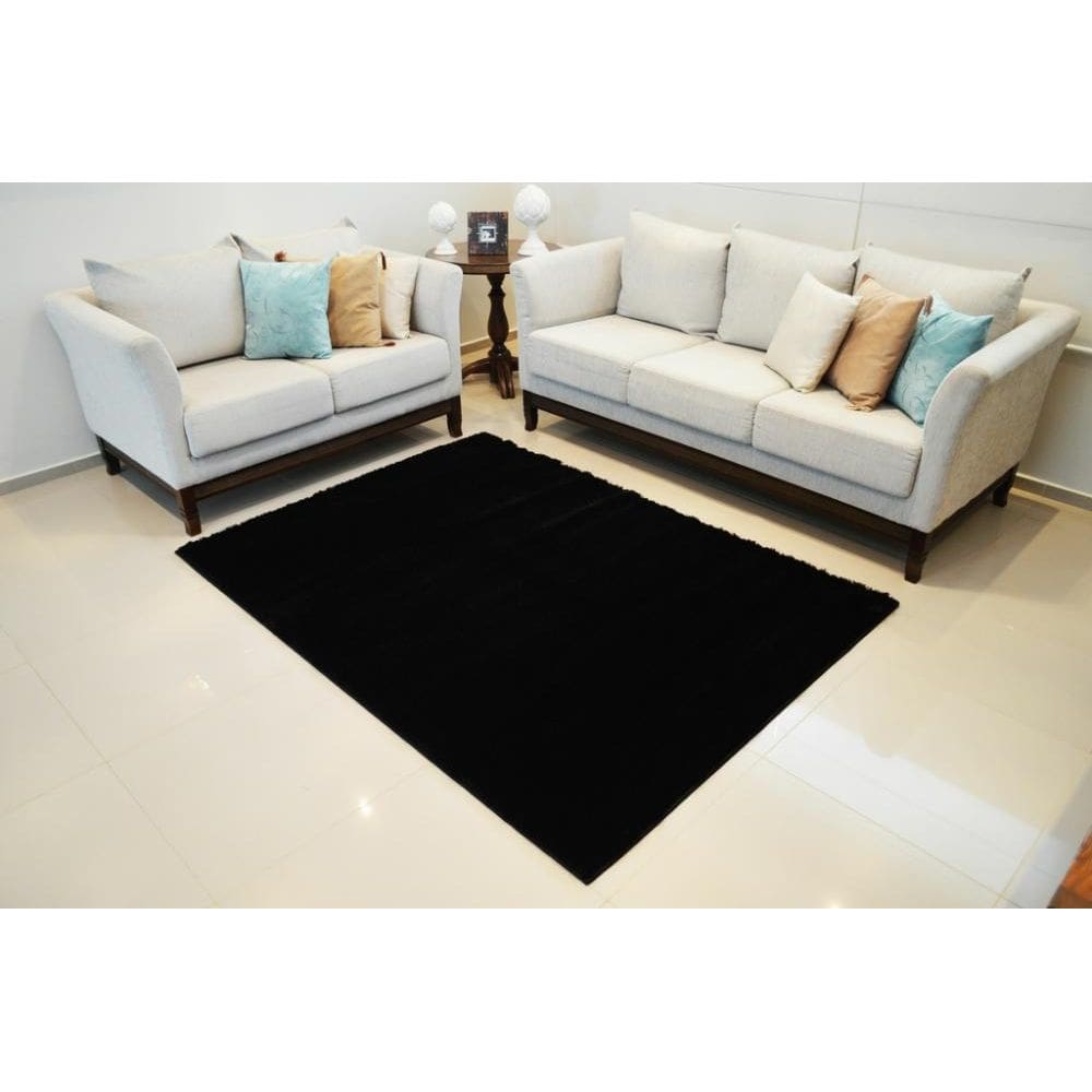 Tapete Para Quarto Life Confort Shaggy 50Mm Black 100X150 Cm