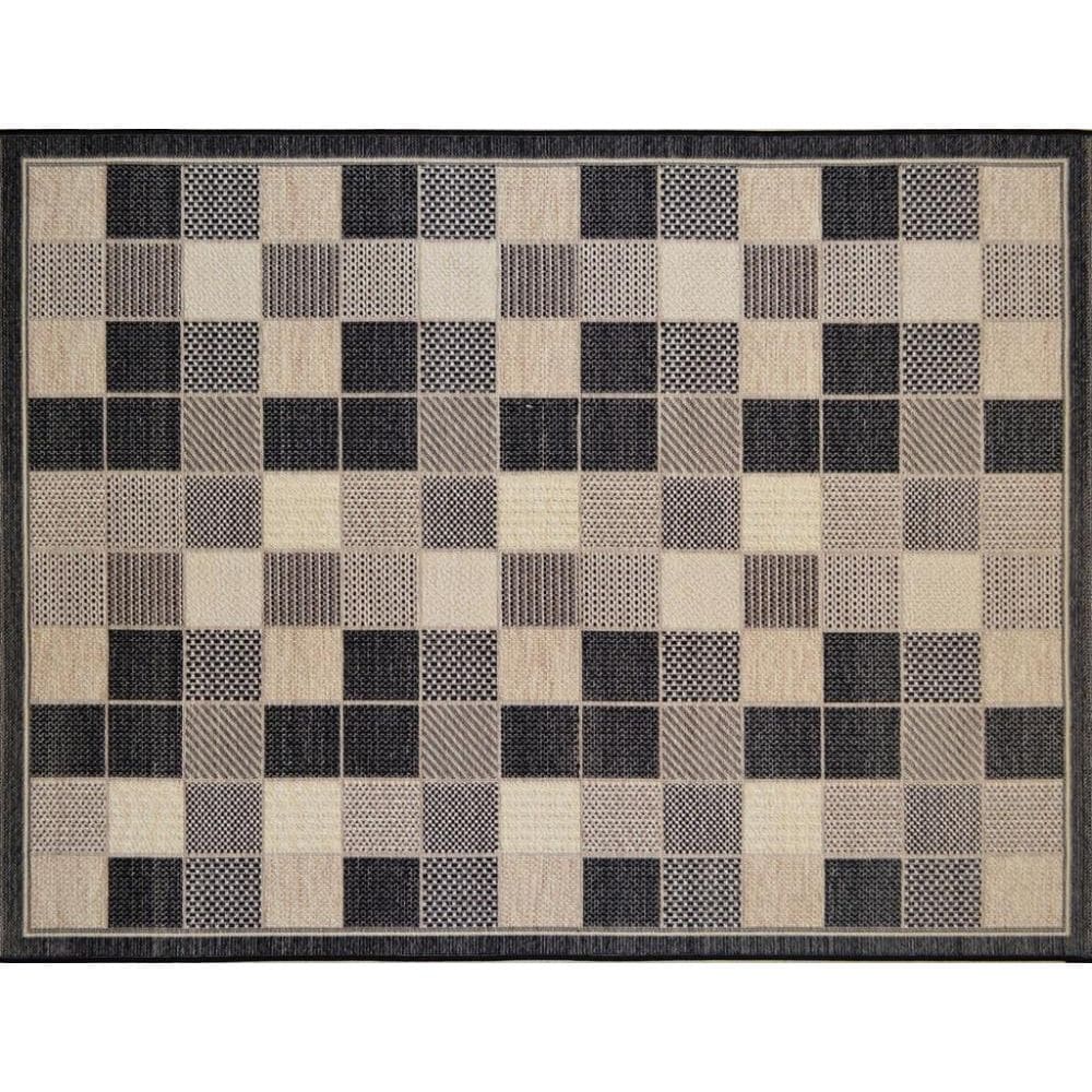 Tapete Para Sala Grande Natural Look Tabuleiro-B 200X300 Cm