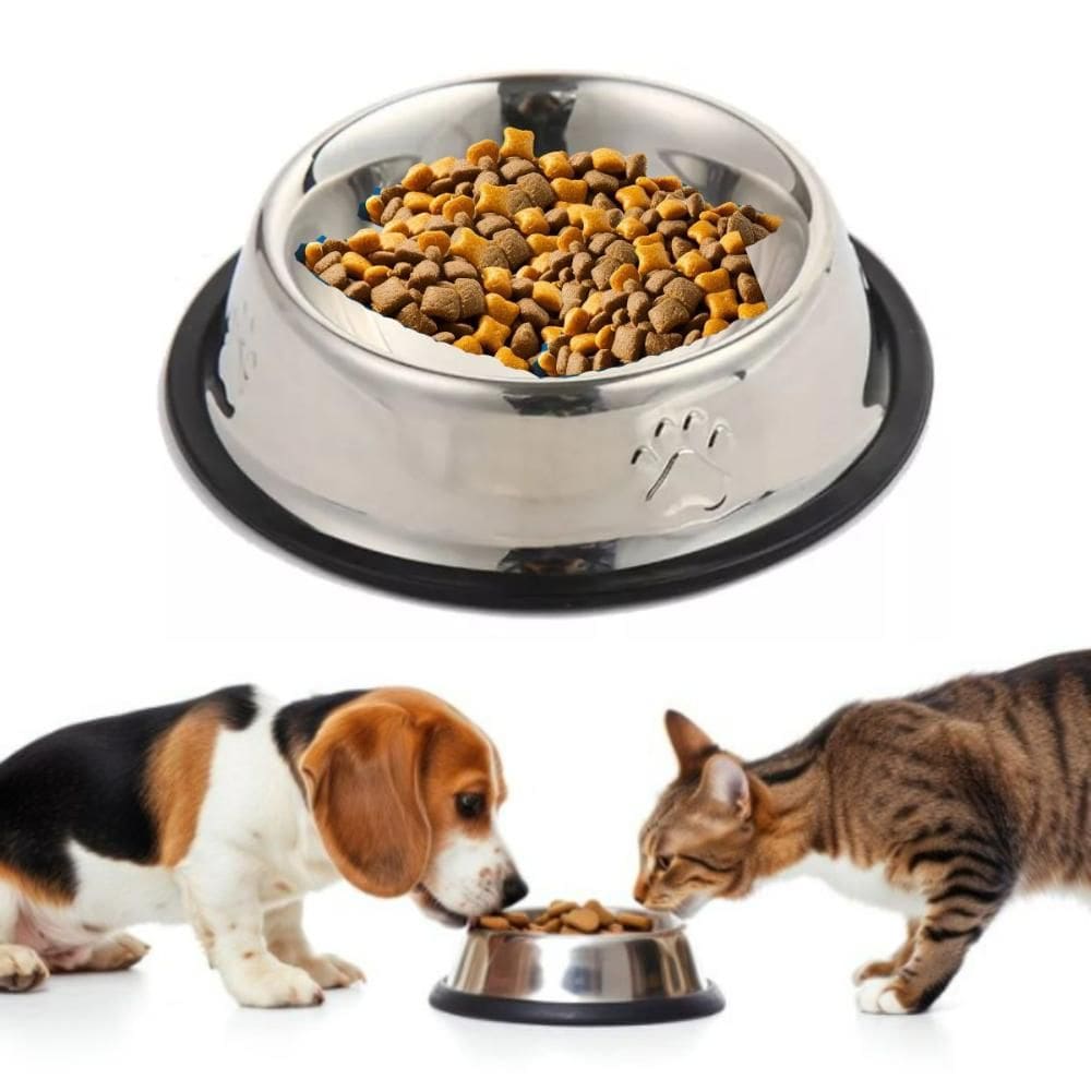 Comedouro Bebedouro Pet Inox Cachorro Gato 300ml Ração Água