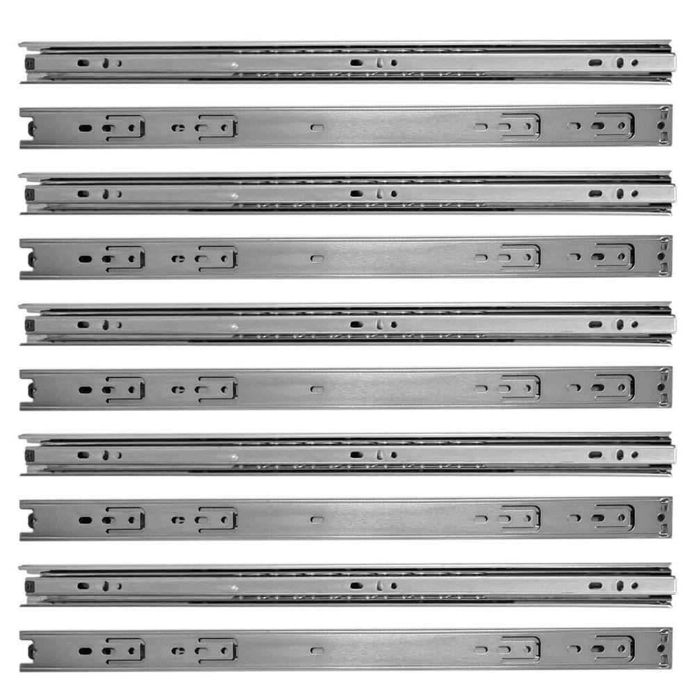 Kit 10 Corrediça Telescópica 45Cm Para Gaveta Trilho 5 Pares