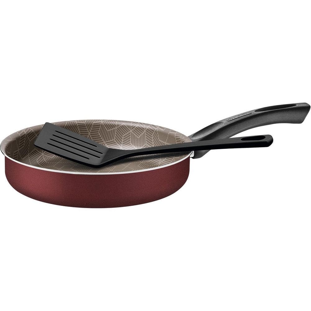 Frigideira Reta Tramontina Paris Com Espátula 24Cm Vermelho