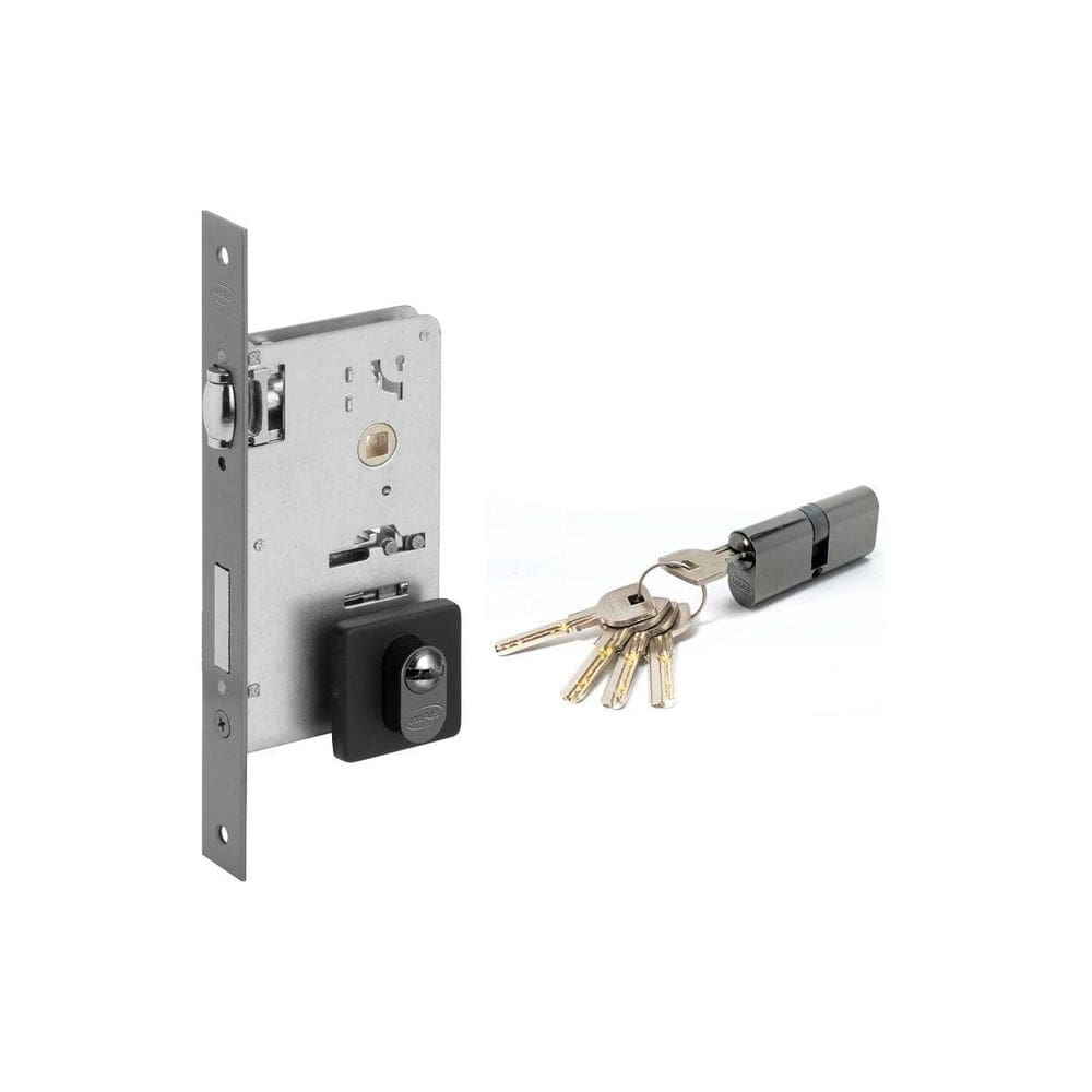 Fechadura Rolete Pivotante Imab Cilindro 125 Mm Preto Fosco