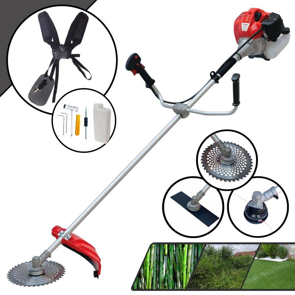 Roçadeira Aparador de Grama À Gasolina Anmax CG520P TB 52cc 2,2HP de Potência 10.000rpm Multifuncional Completa + Lâmina Circular 40 Dentes Vídea