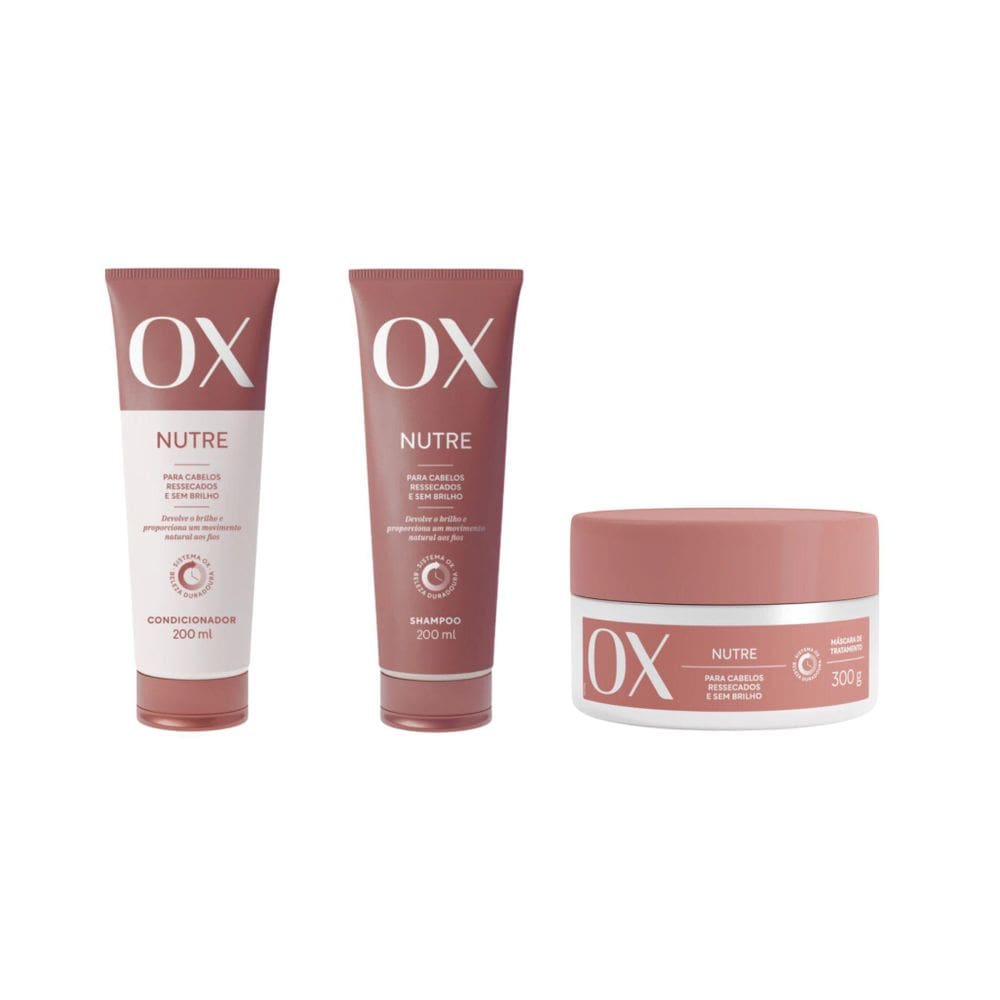 Kit Ox Nutre Cond 200Ml+Shampoo 200Ml + Mascara 300G
