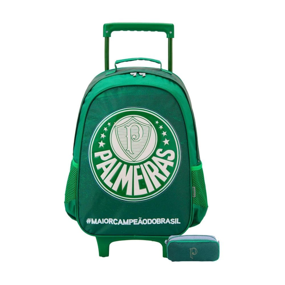 Kit Escolar Mochila Rodinha + Estojo Duplo Oficial